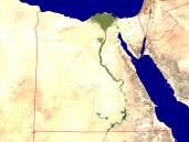 Ägypten Satellit + Grenzen 1600x1200